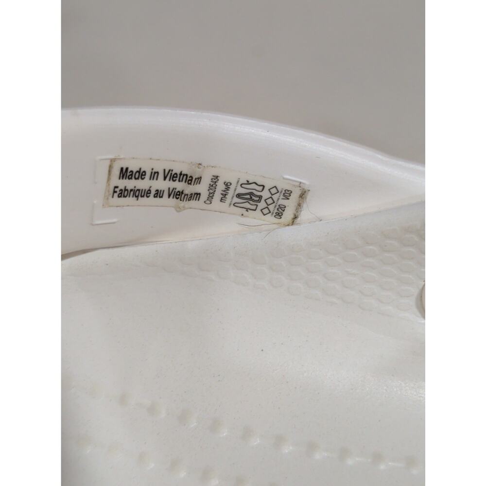 Crocs Crocband Platform Clogs White Teal Stripe Women's Size 6 / Junior 4 - Picture 9 of 10